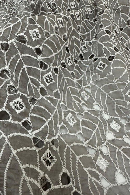 Imported Paper Silk Chikankari Shirt