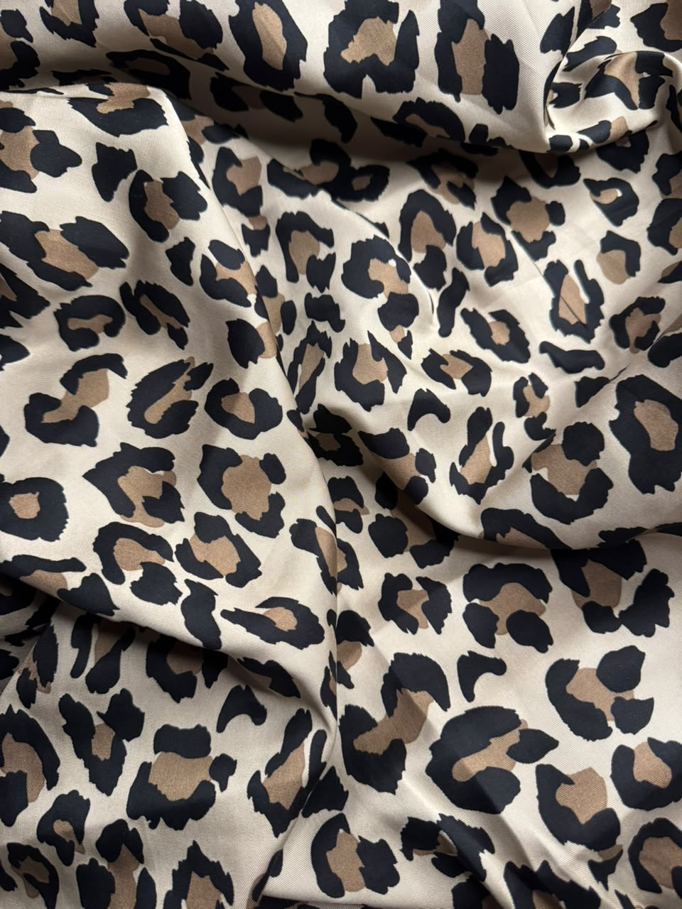 Marina Elaris - Beige & Brown Leopard Printed Fabric