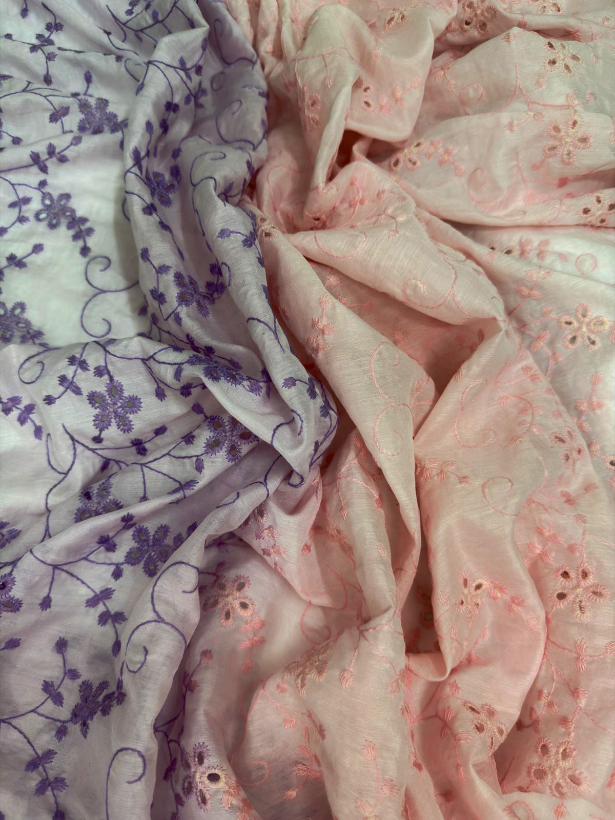 Luxury Paper Silk 2 Tone Chikankari Lawn SHIRT v11
