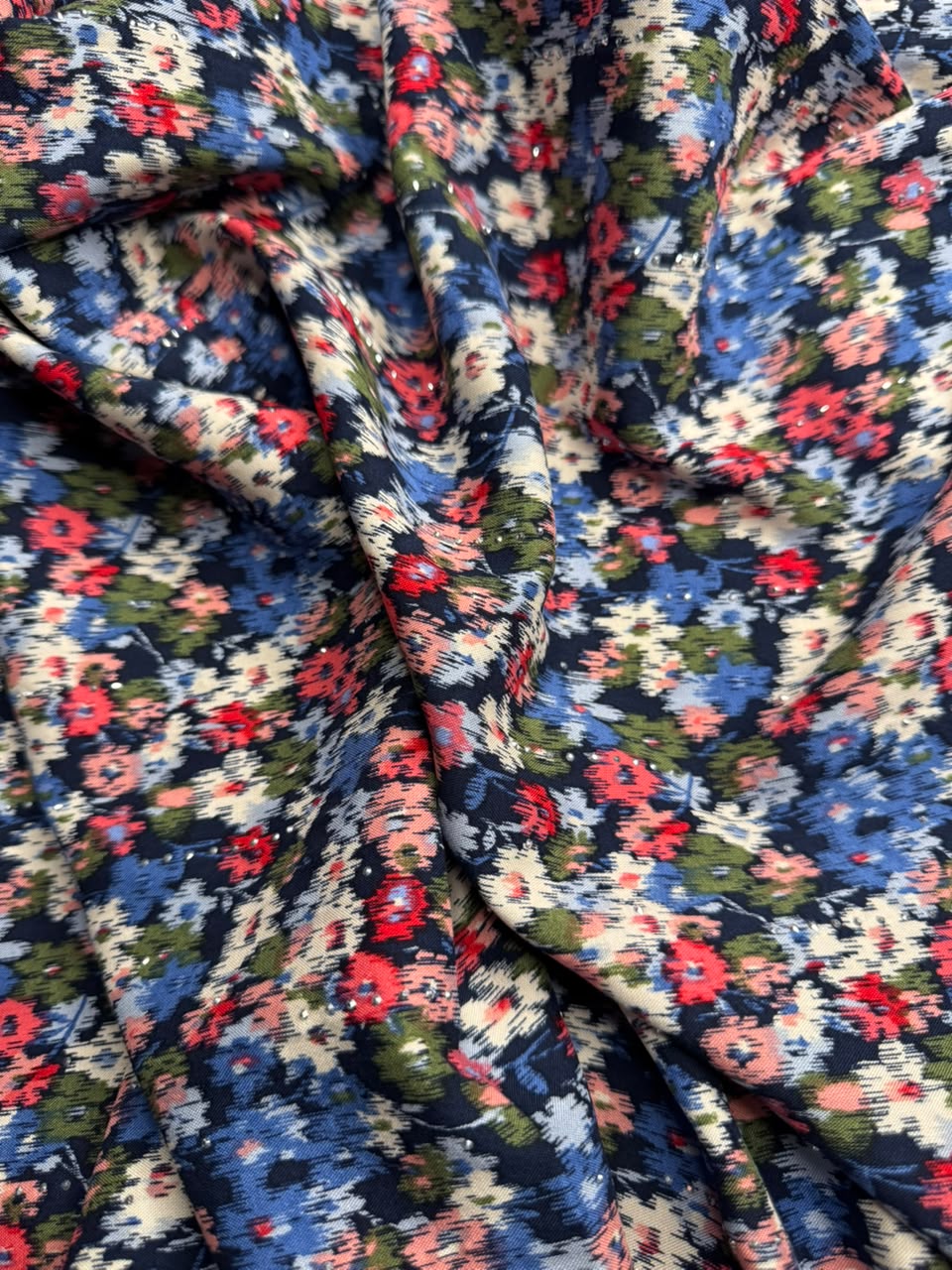 Diamond Linen Multi-Floral Ikat Print - 2 Piece Suit For Women