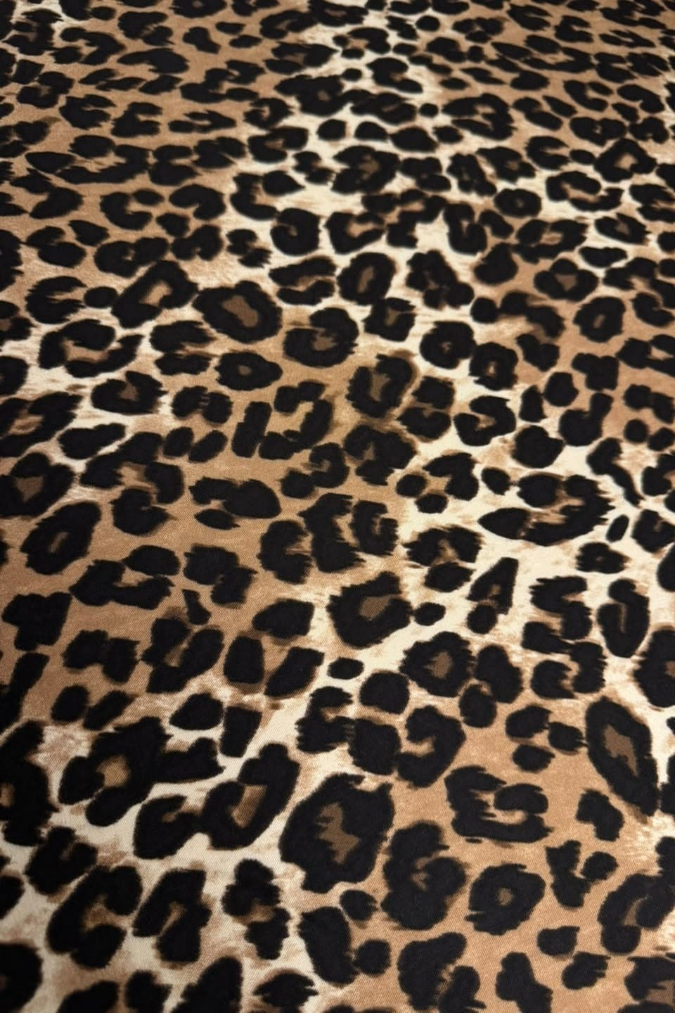 Marina Elaris - Classic Beige & Black Leopard Animal Printed 2 Piece Unstitched Suit