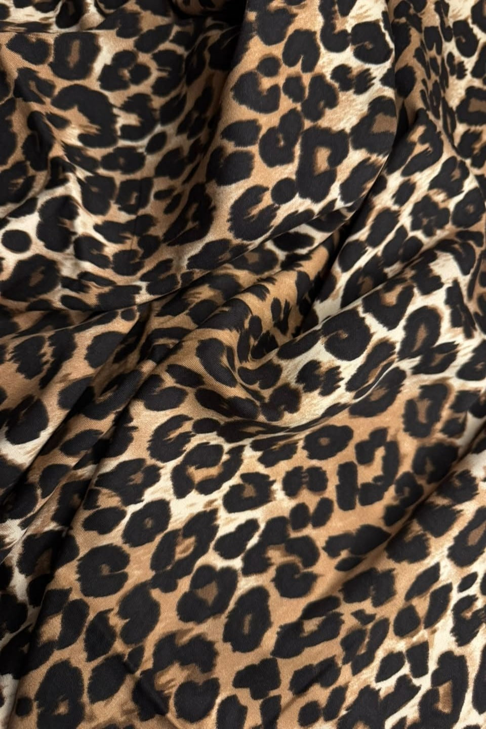 Marina Elaris - Classic Beige & Black Leopard Animal Printed 2 Piece Unstitched Suit