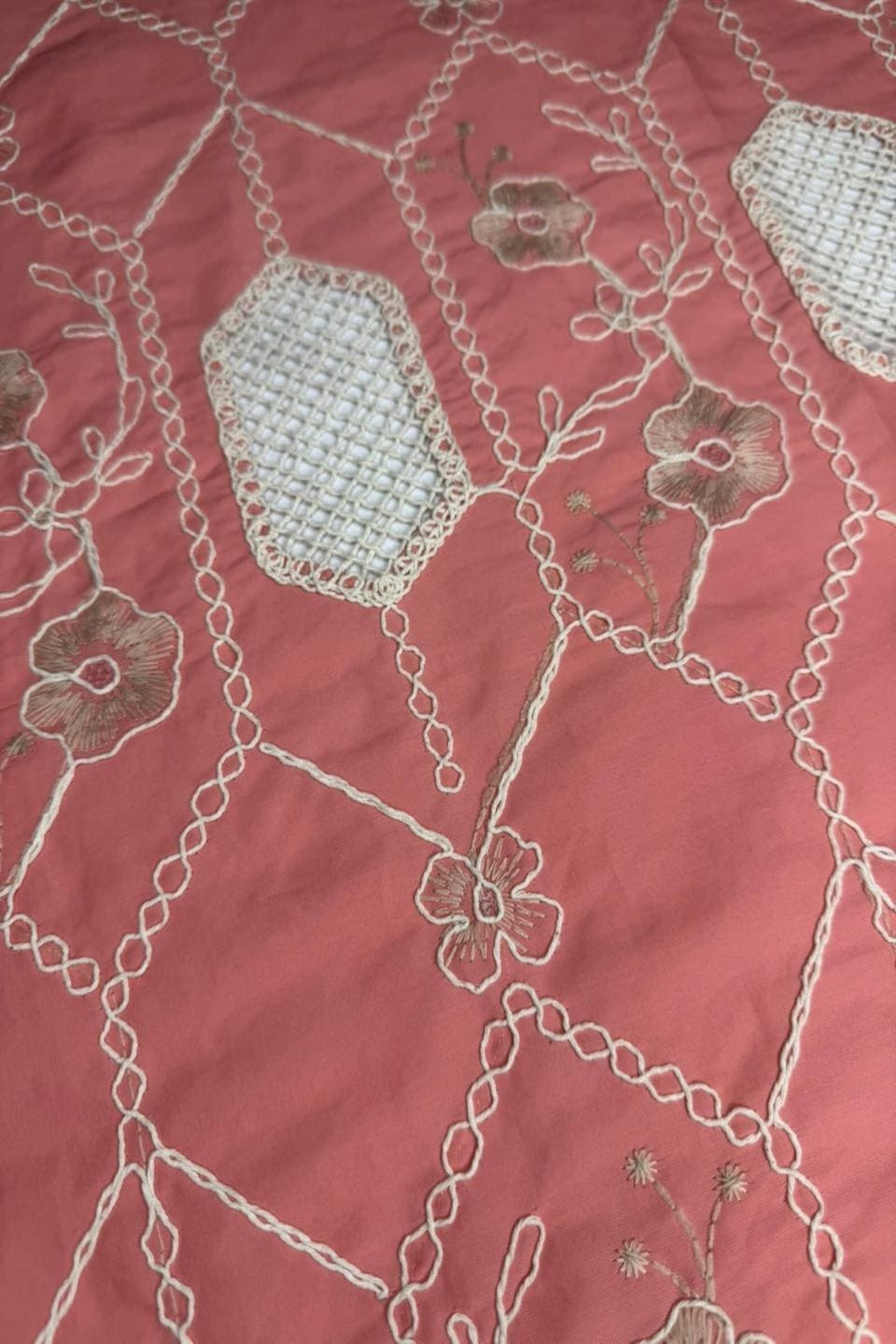 Premium Qureshian Chicken Kari Lawn Shirt – Geometric Design Candy Pink Shirt