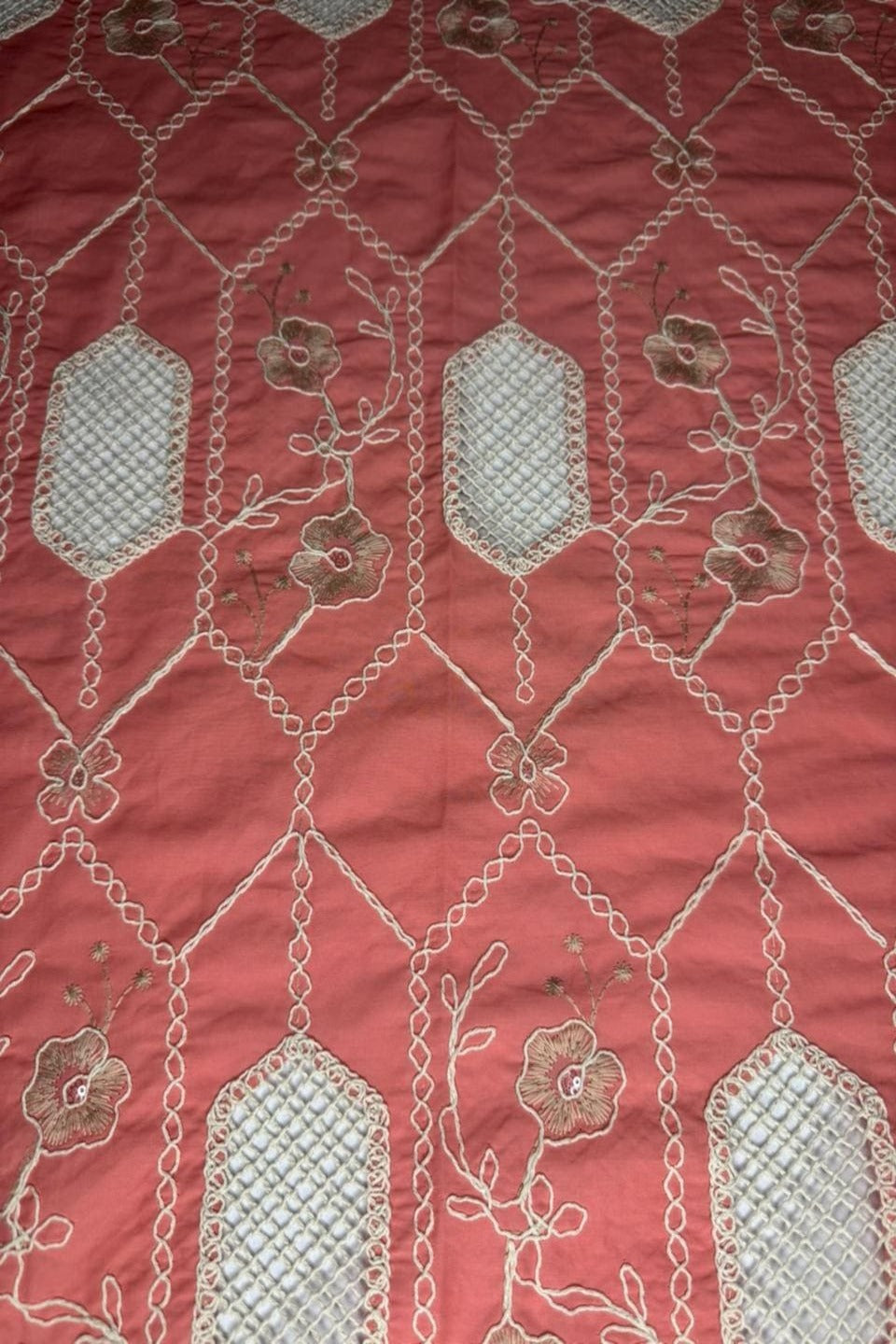 Premium Qureshian Chicken Kari Lawn Shirt – Geometric Design Candy Pink Shirt