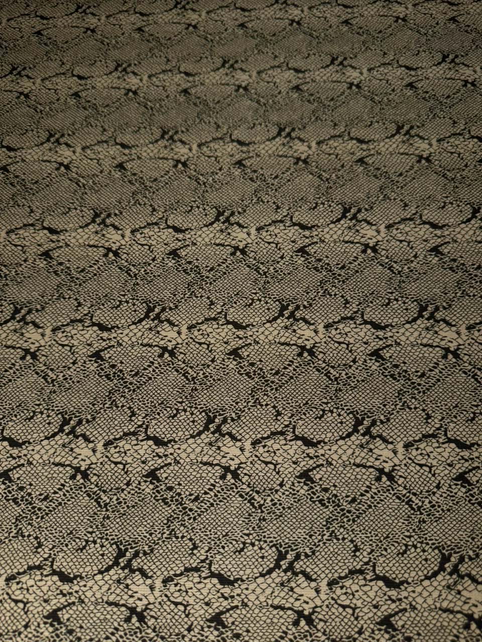 ELERIS Printed Marina - Exotic Snakeskin Pattern - Beige Khaki & Charcoal Black
