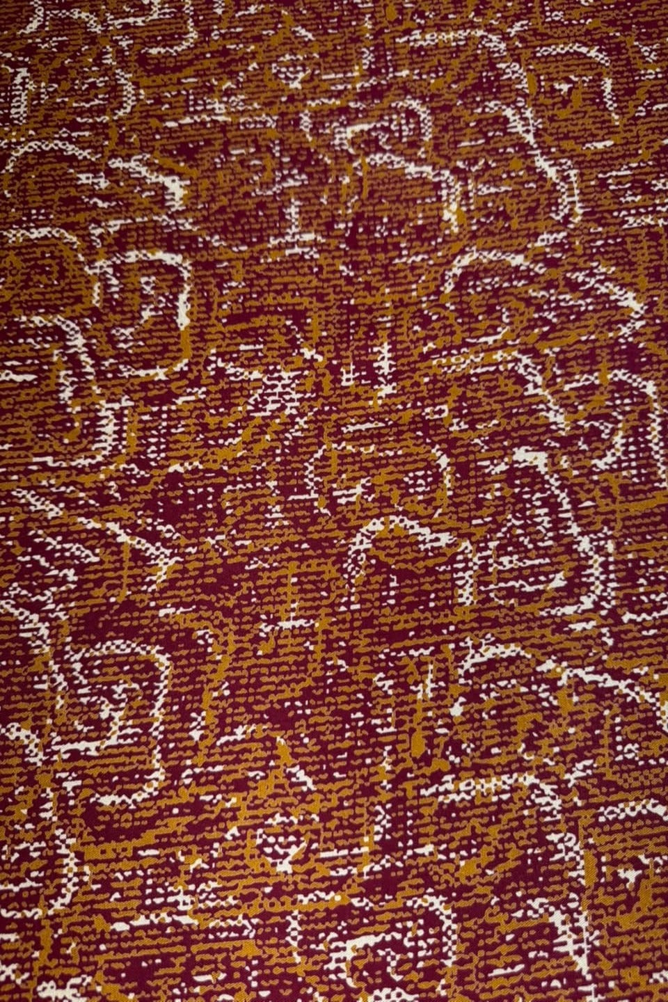 Velora Marina Tribal Mosaic Printed Suit - Maroon & Gold