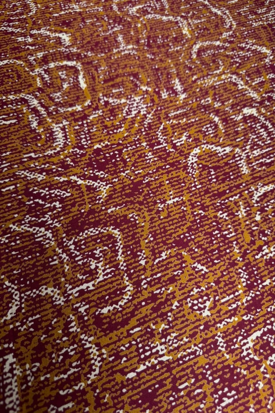 Velora Marina Tribal Mosaic Printed Suit - Maroon & Gold