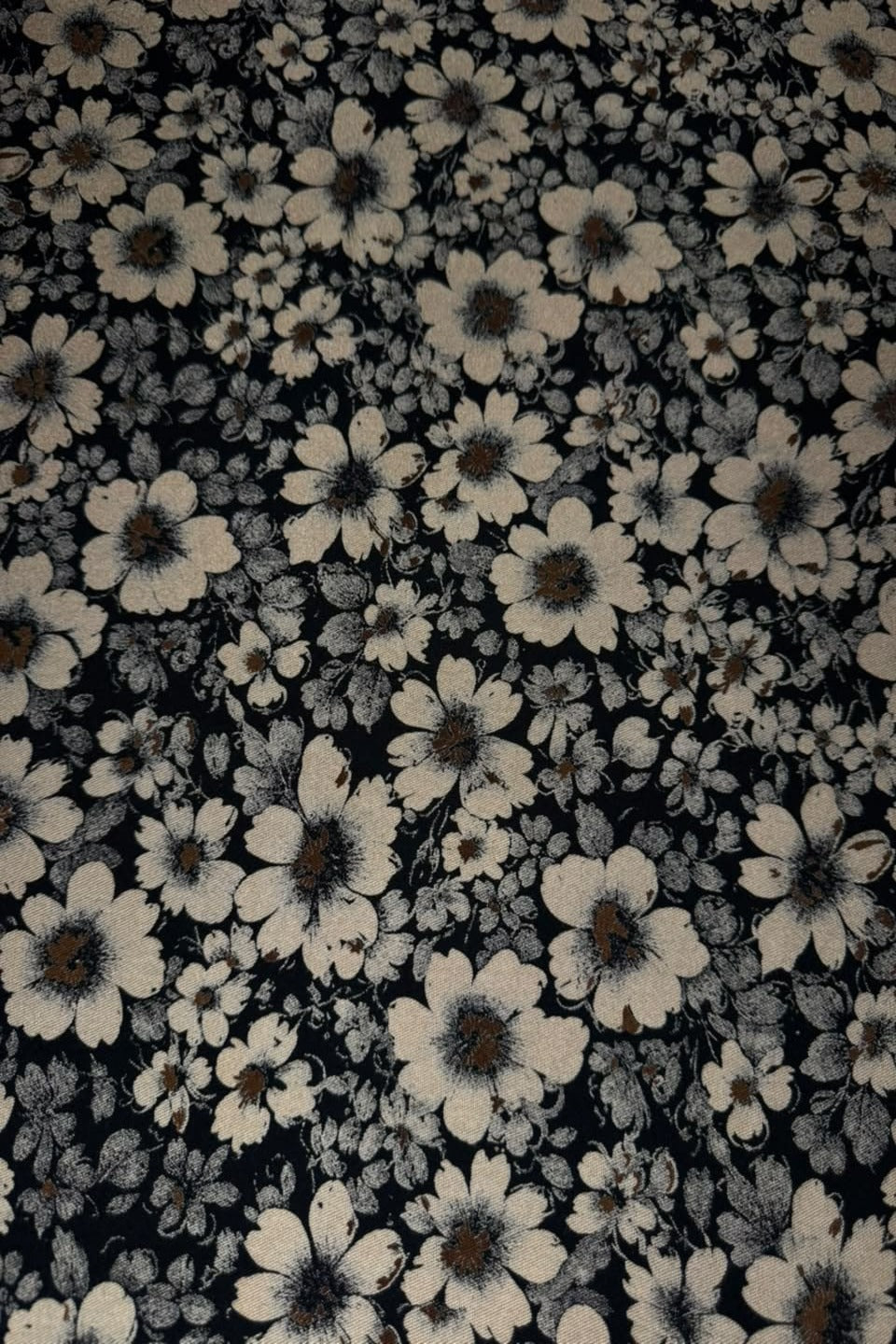 Velora Marina Blooming Daisy Printed Suit - Jet Black