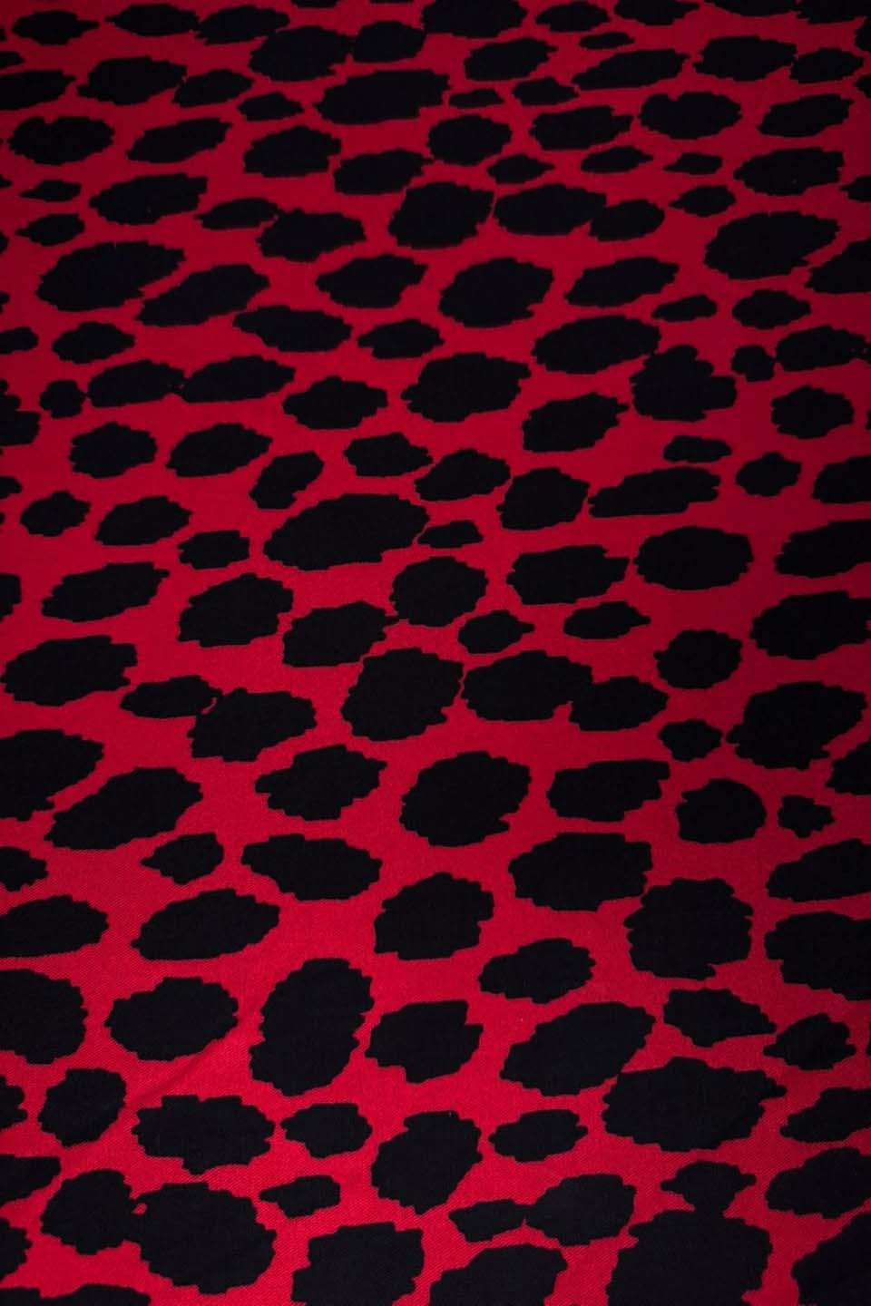 Velora Marina Crimson Cheetah Spot Printed Suit - Crimson Red