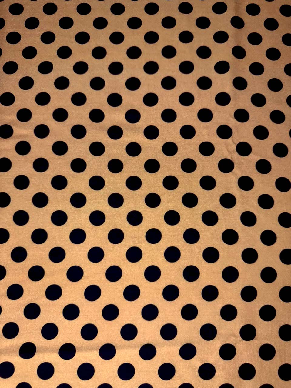 Premium Stone Linen – Black Polka Print | Mustard