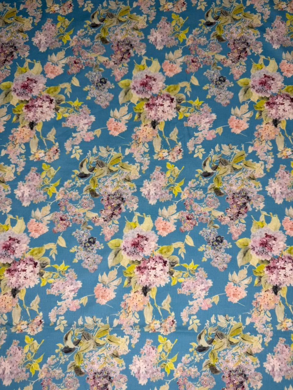 Floral pattern on a blue background