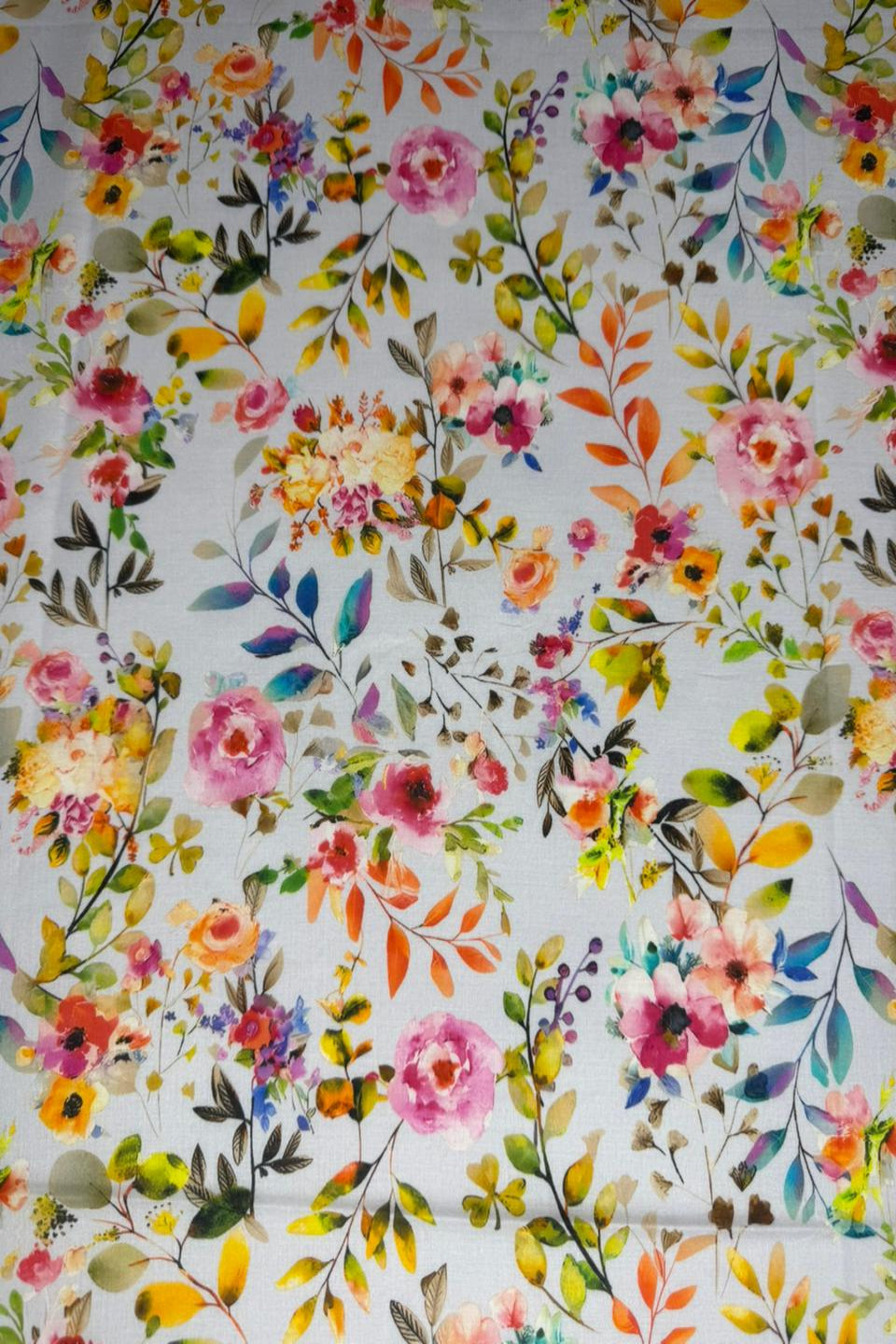 Colorful floral pattern on a white background