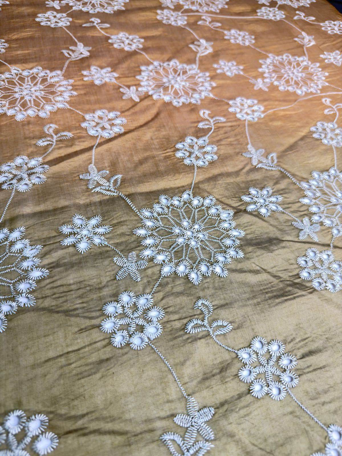 Luxury Paper Silk 2 Tone Chikankari Lawn SHIRT v16