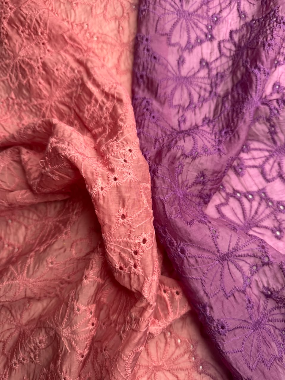 Luxury Paper Silk 2 Tone Chikankari Lawn SHIRT v18