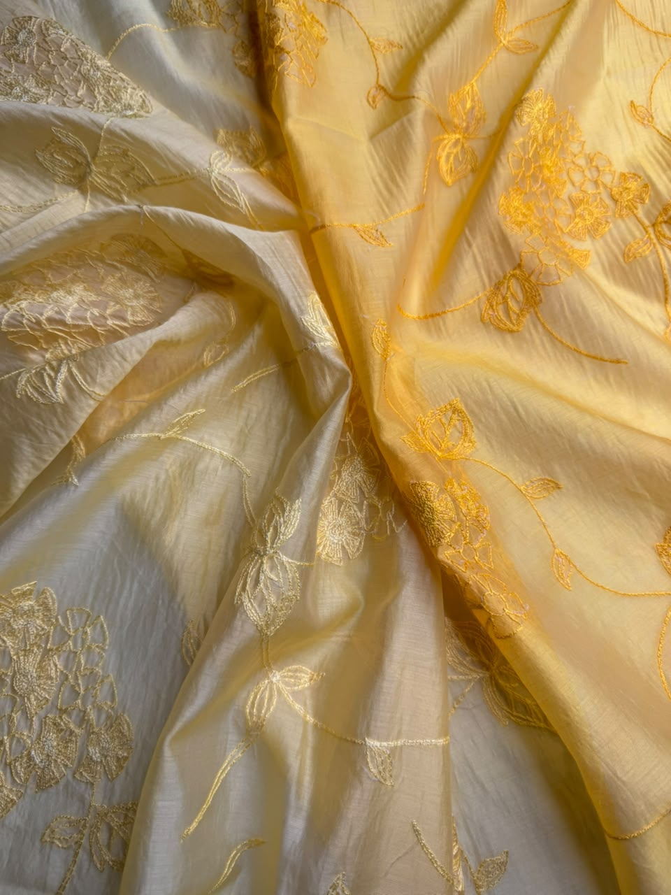 Luxury Paper Silk 2 Tone Chikankari Lawn SHIRT v14