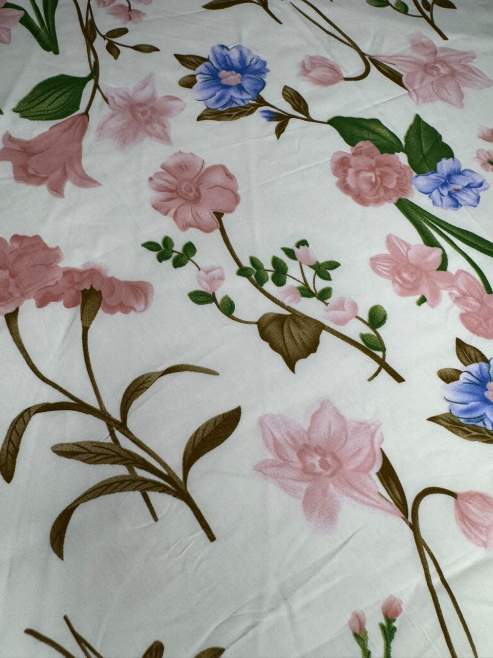 Premium Stone Linen Meadow Floral 2 Piece Unstitched Suit