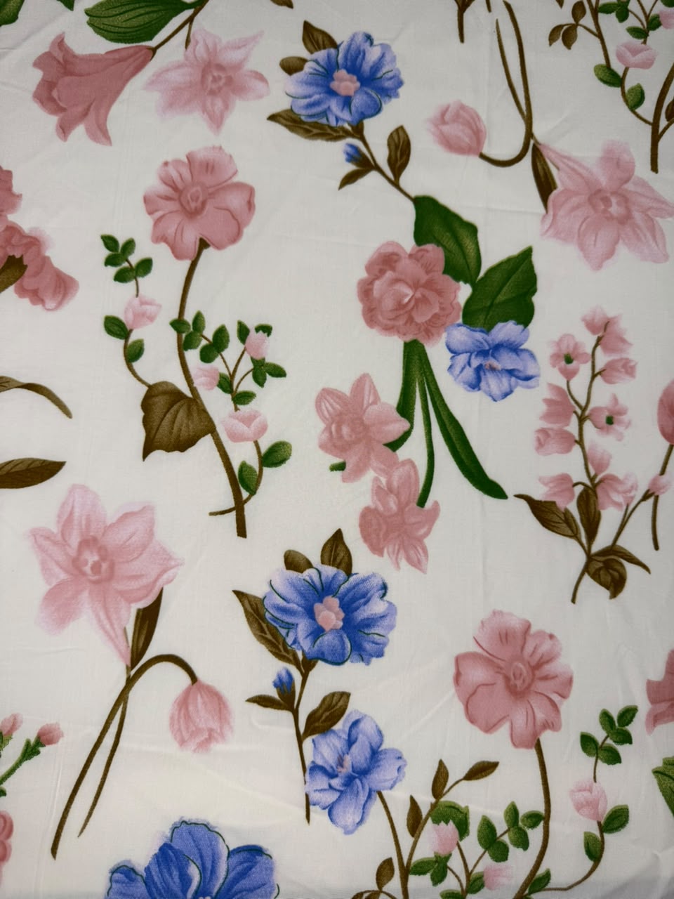 Premium Stone Linen Meadow Floral 2 Piece Unstitched Suit