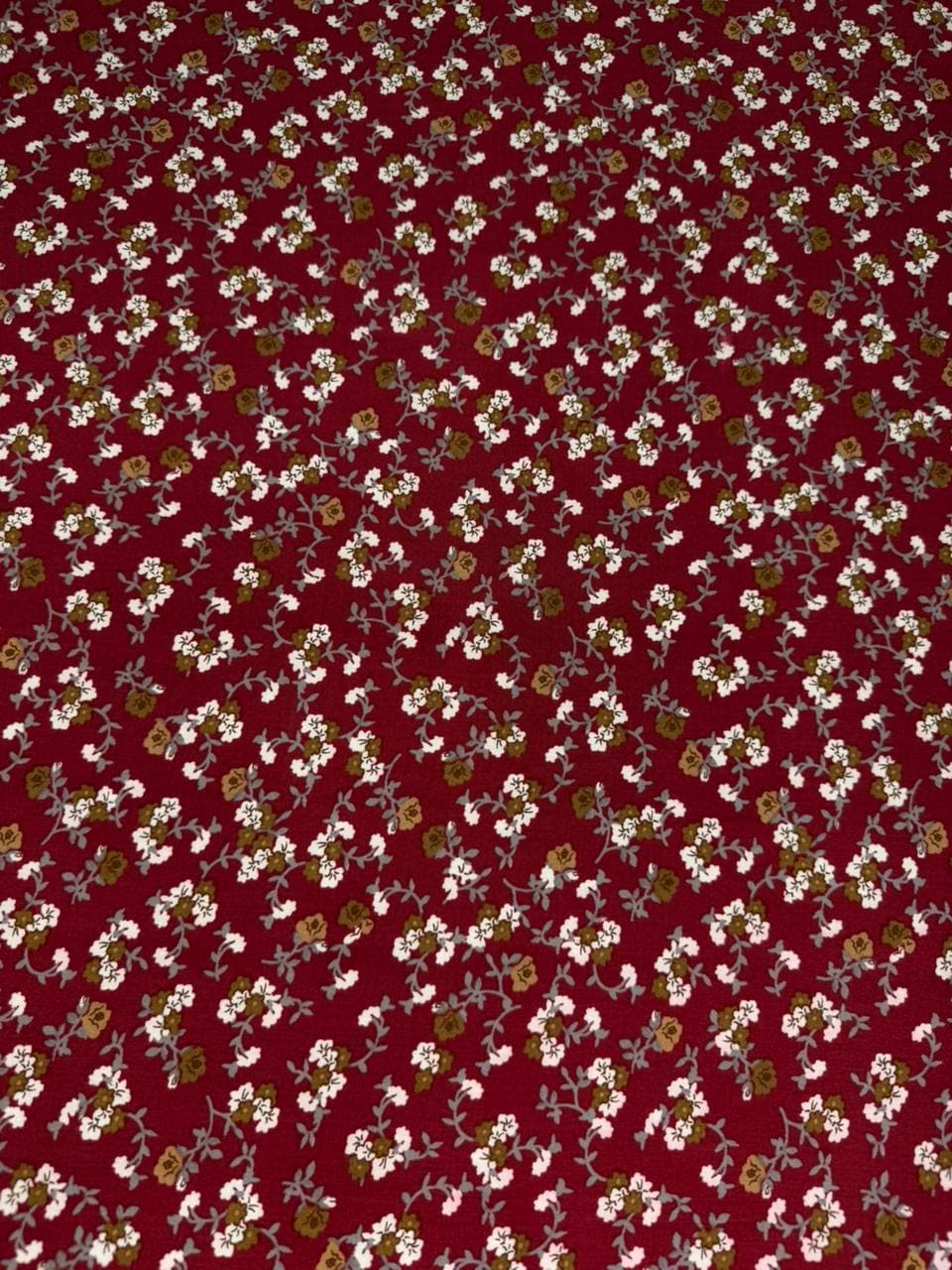 Luxury Imported Stone Linen Maroon Floral Printed Shirt & Trouser