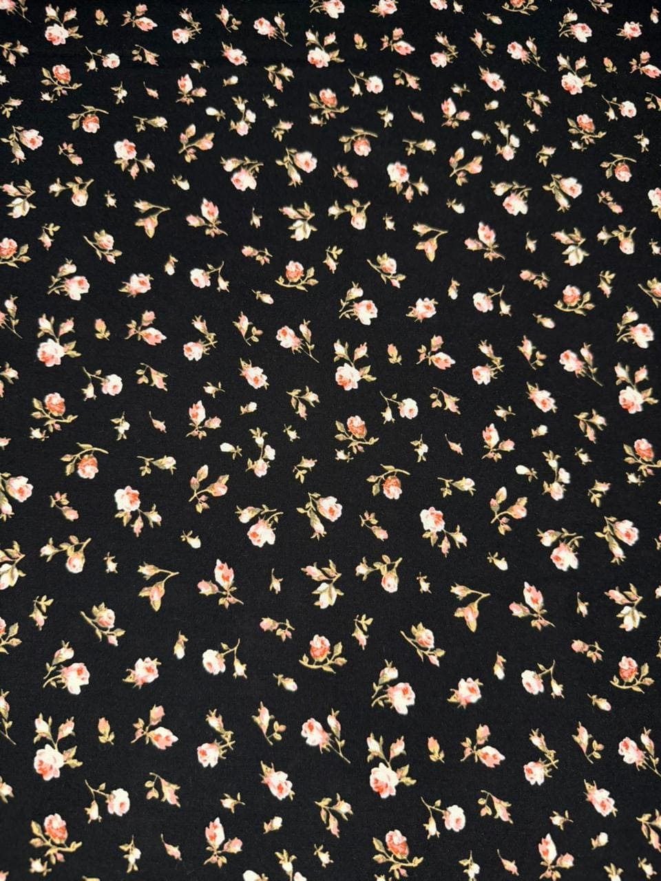 Luxury Imported Stone Linen Jet Black Pink Floral Printed Shirt & Trouser