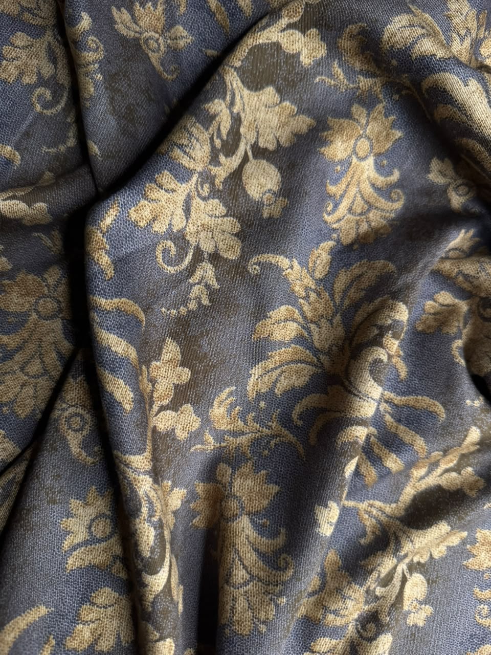 Velora Marina Vintage Damask Floral Printed Suit - GRAY