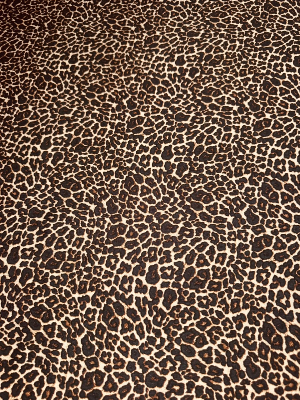 Premium Stone Linen Leopard Print | Brown & Cream