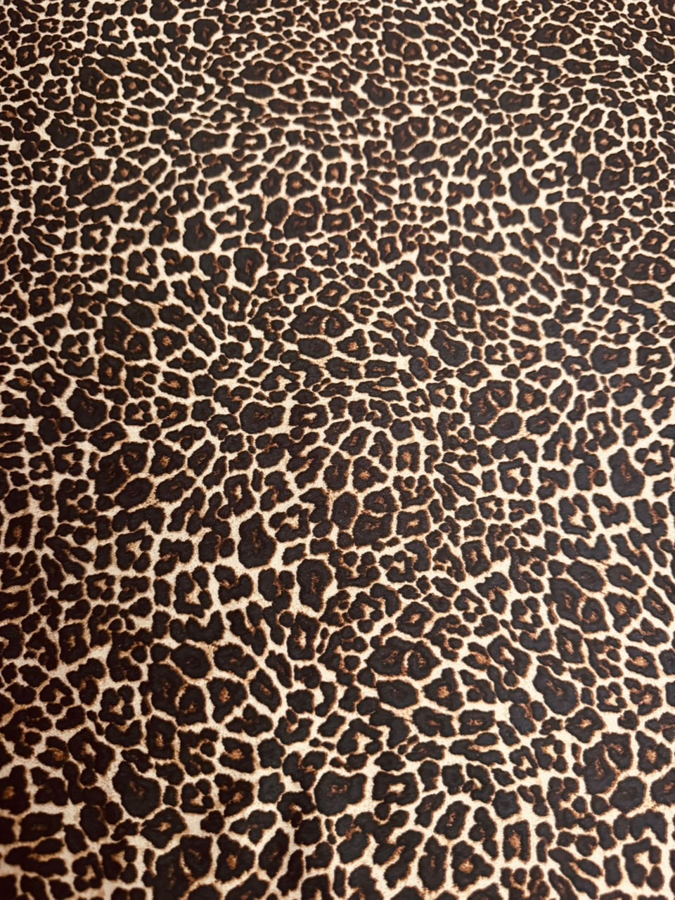 Premium Stone Linen Leopard Print | Brown & Cream