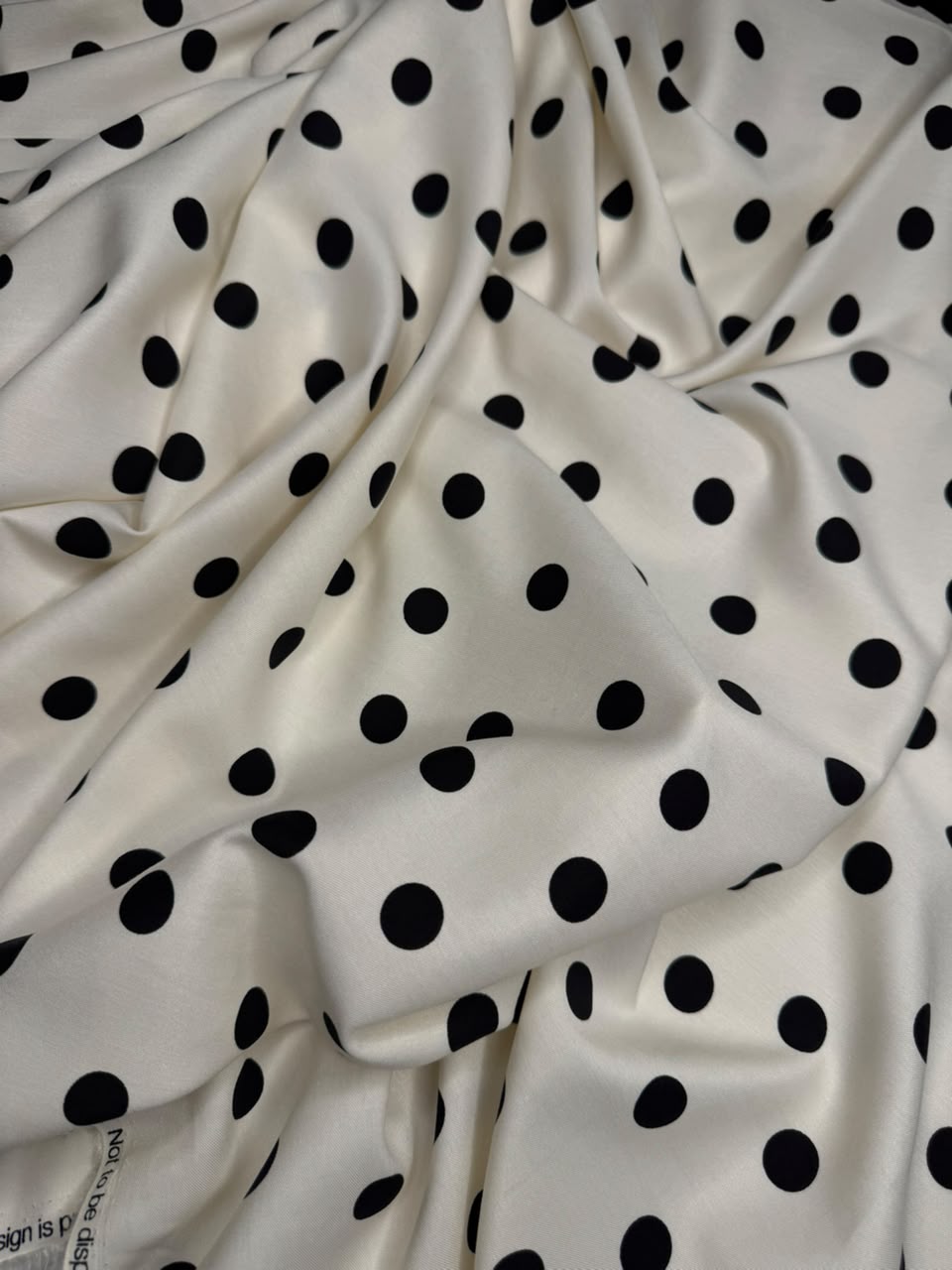 Marina Elaris – Cream Off-White & Black Polka Dot Printed Unstitched 2 Piece Suit