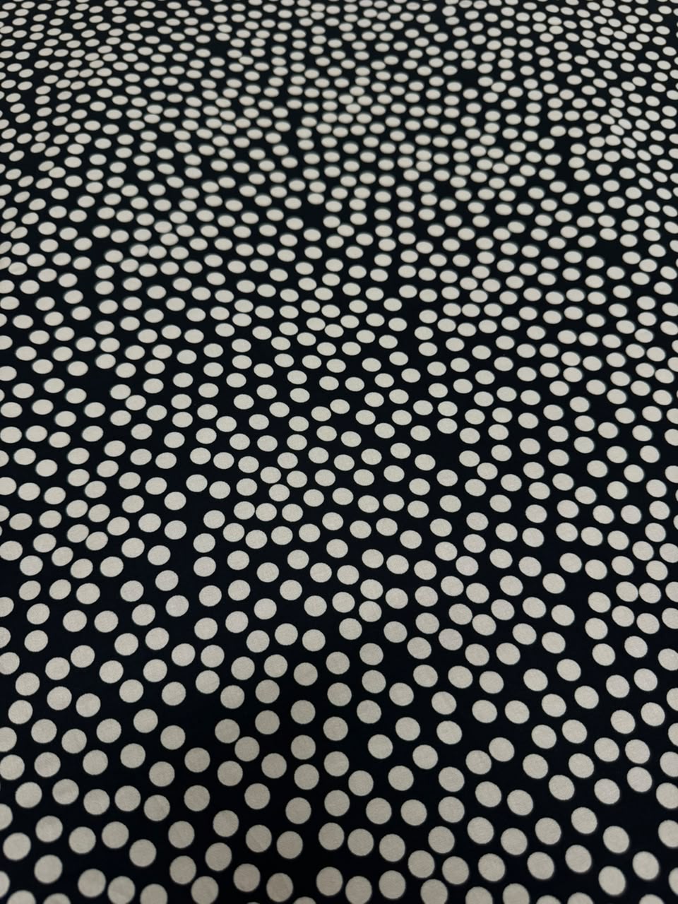 Marina Elaris – kundan  Black & Off-White Polka Dot Printed Unstitched 2 Piece Suit