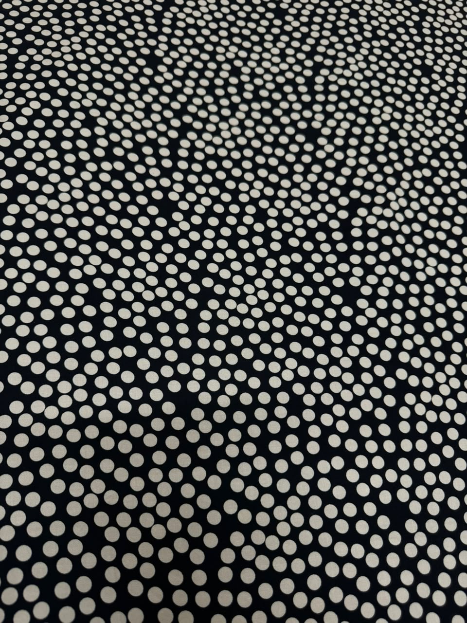 Marina Elaris – kundan  Black & Off-White Polka Dot Printed Unstitched 2 Piece Suit