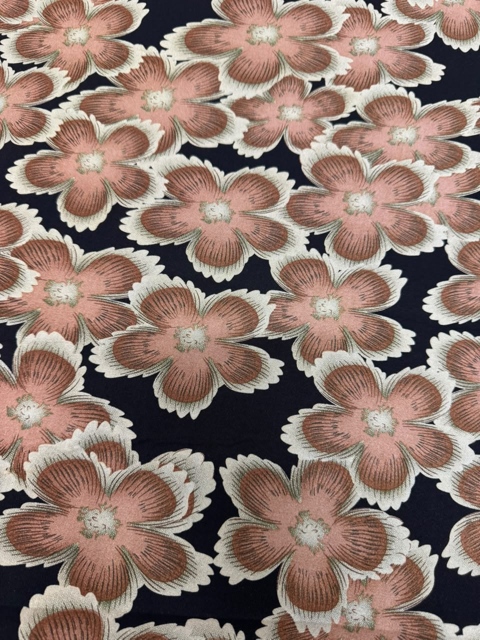 AYSEL LUXE MARINA - Vintage Floral Bloom - Midnight Black & Dusty Rose