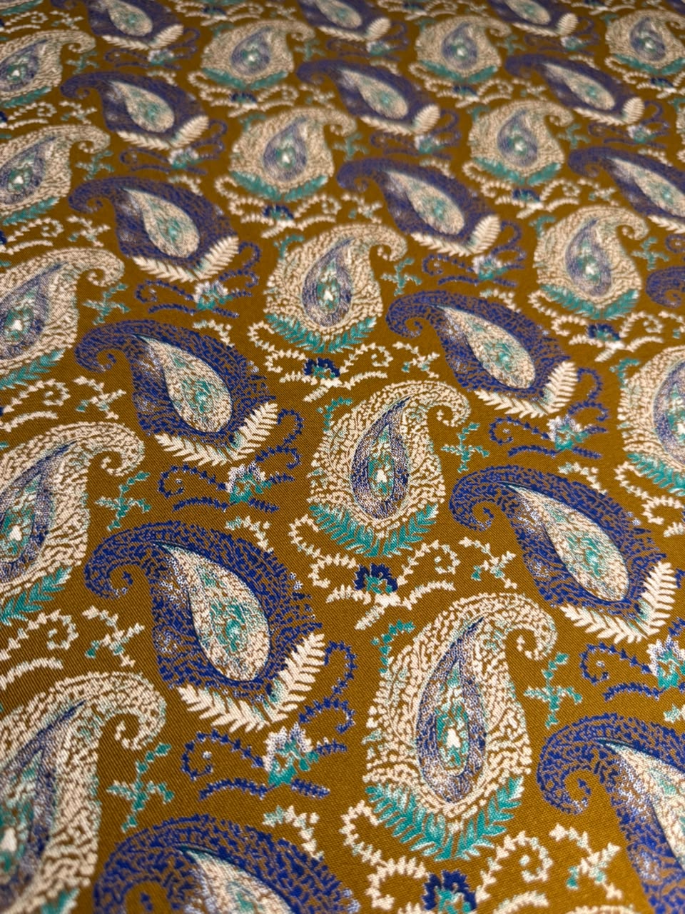 AYSEL LUXE MARINA - Royal Paisley - Mustard Brown & Blue