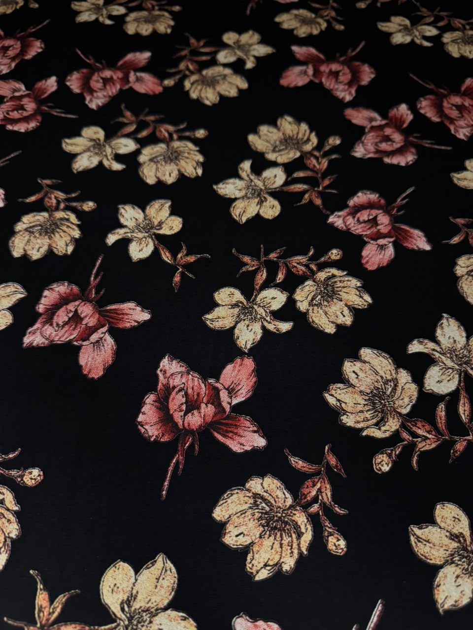 AYSEL LUXE MARINA - Vintage Blossom - Midnight Black & Peach
