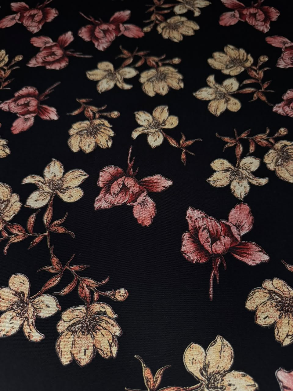 AYSEL LUXE MARINA - Vintage Blossom - Midnight Black & Peach