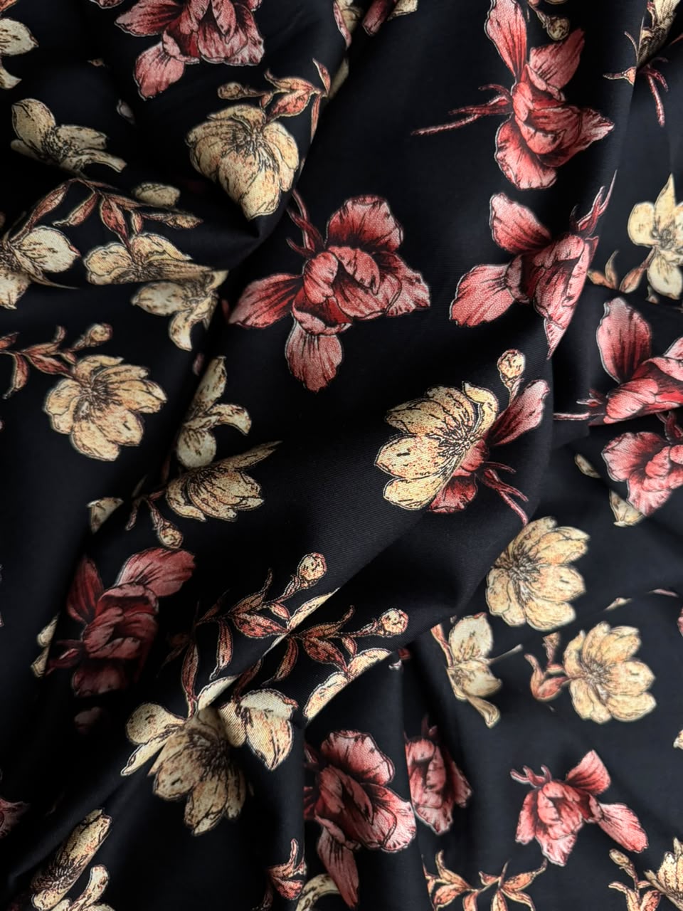 AYSEL LUXE MARINA - Vintage Blossom - Midnight Black & Peach