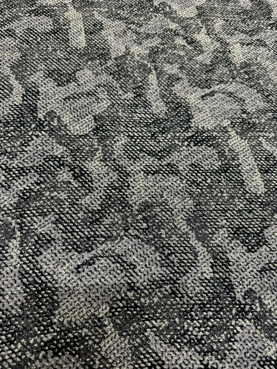 Aysel Luxe Marina Fabric - Charcoal Grey Abstract Camo Print
