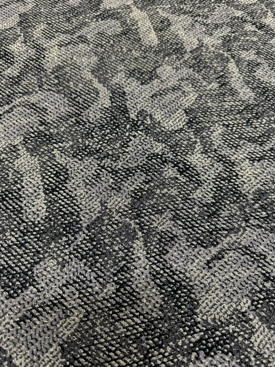 Aysel Luxe Marina Fabric - Charcoal Grey Abstract Camo Print