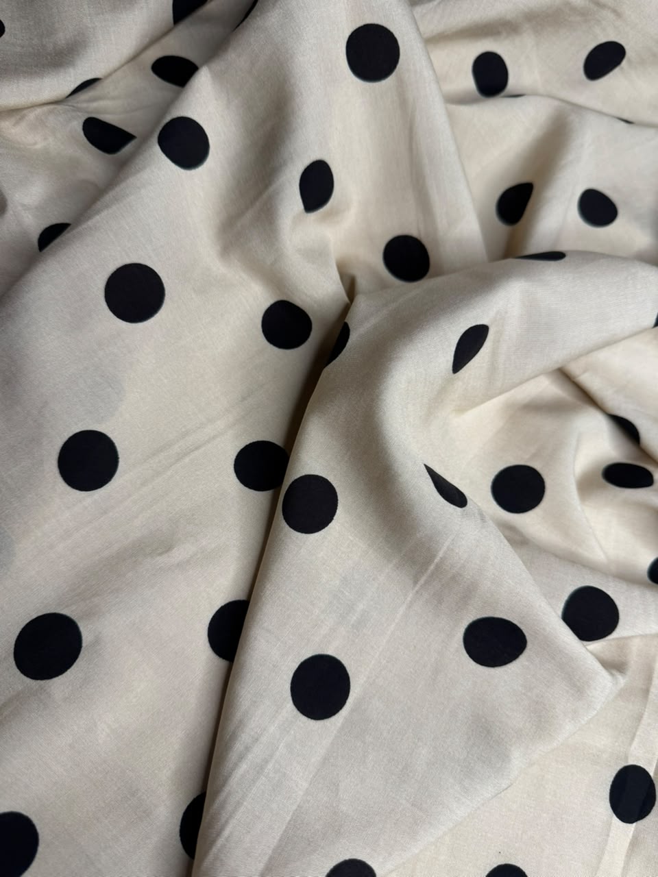 Premium Stone Linen Classic Polka Dot 2 skin Piece Unstitched Suit