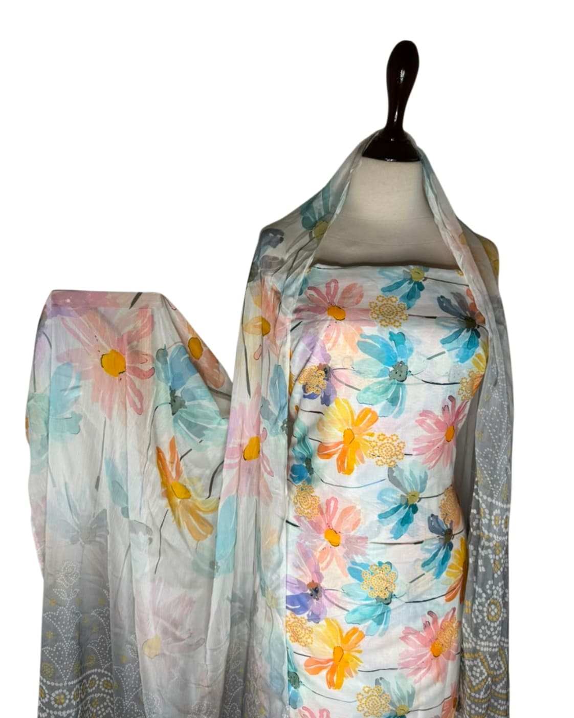 Anmol Luxe Digital Print Lawn 3 Piece | Same Shirt Trouser Cutting & Bamber Dupatta