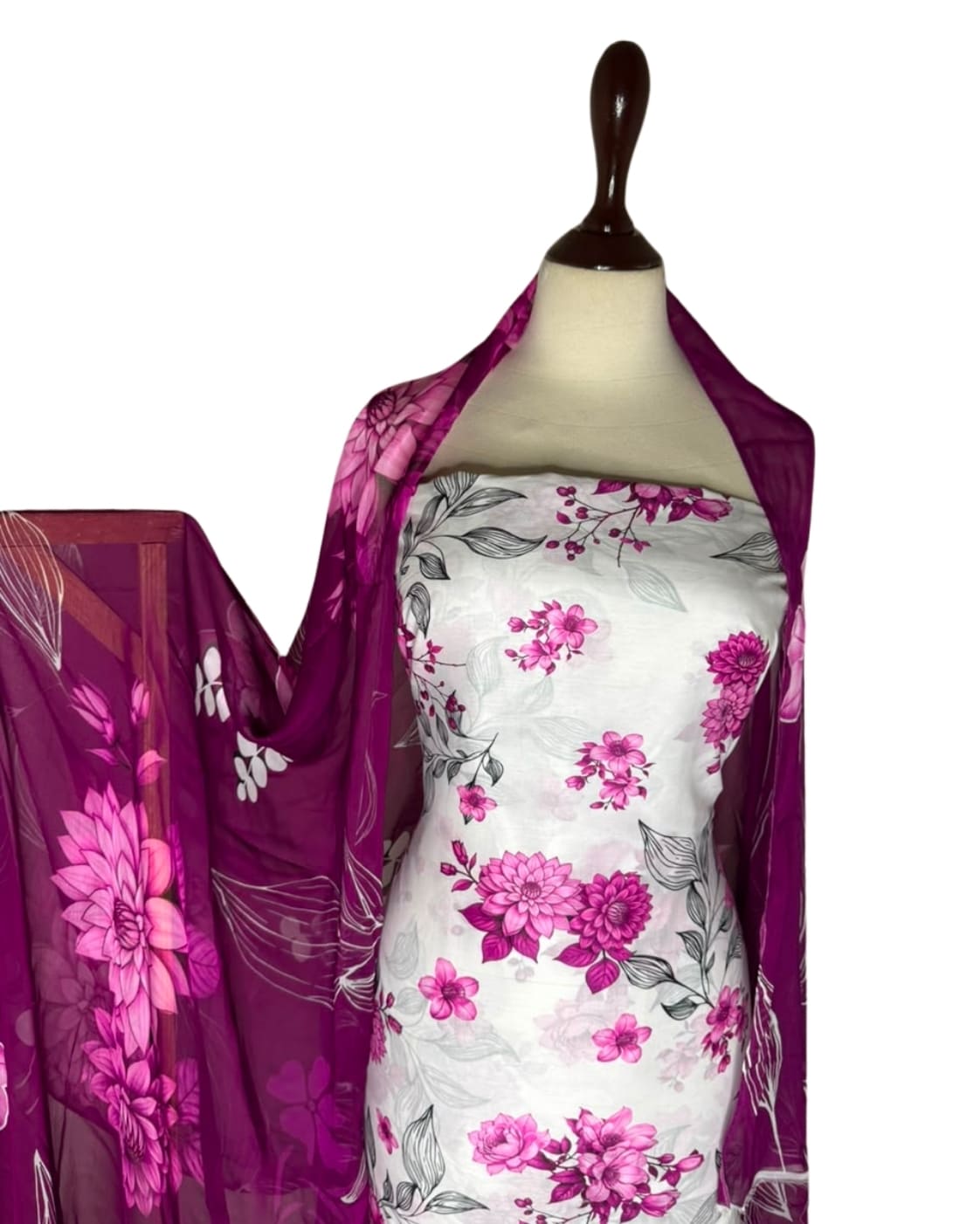 Anmol Luxe Summer Lawn 3 Piece Suit | Printed Shirt Trouser & Pure Bamber Dupatta