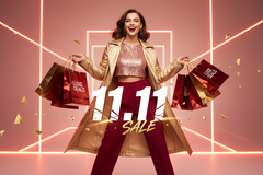 more about 11 11 sale with girle stand modling