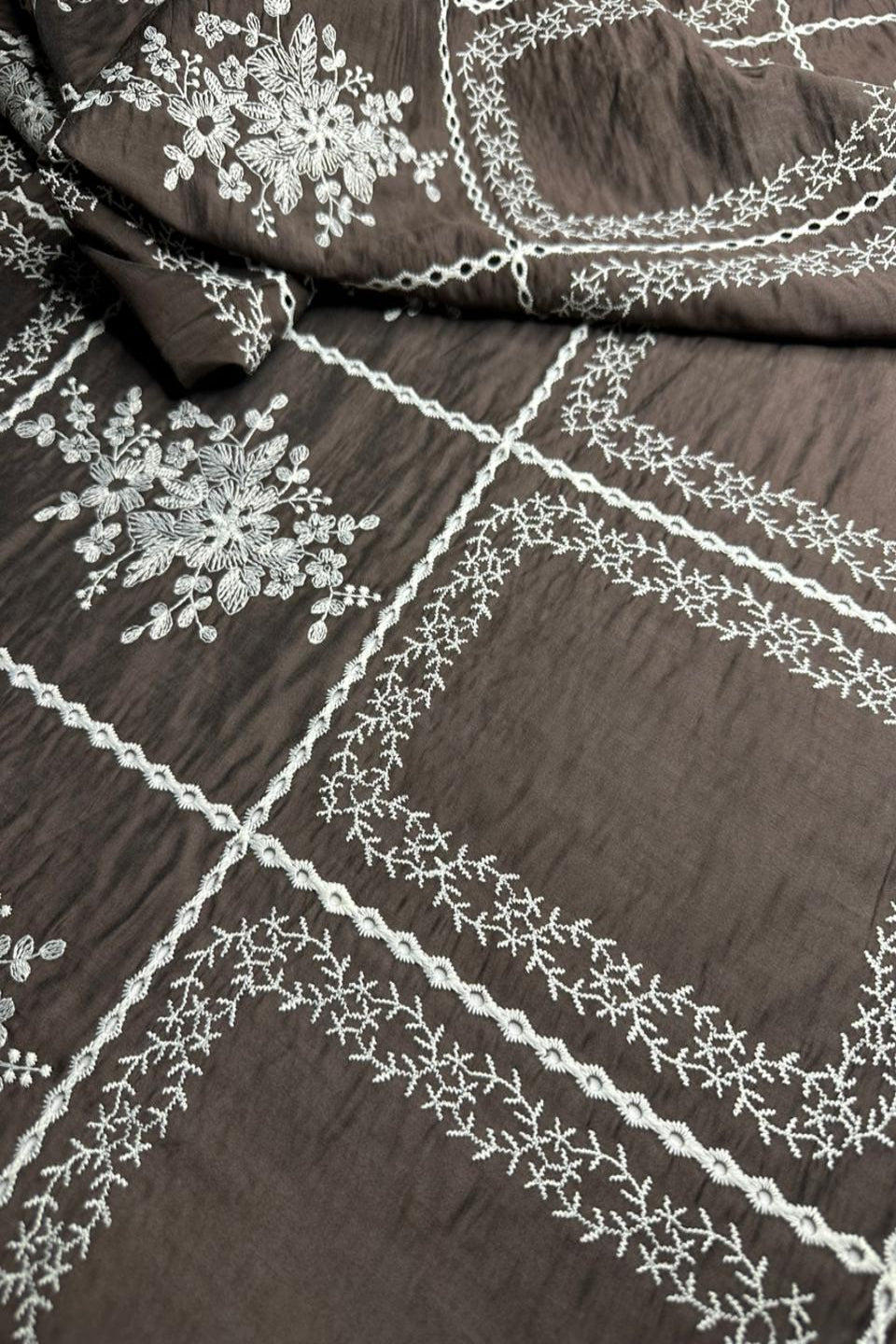 Imported Paper Silk Chikankari Shirt