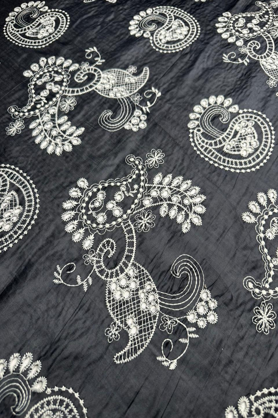 Imported Paper Silk Chikankari Shirt