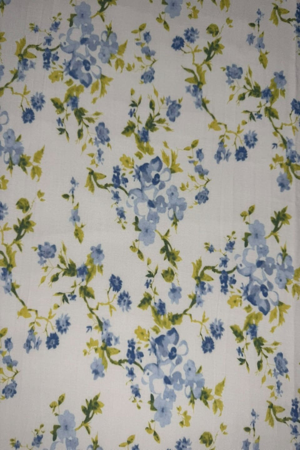 Premium Stone Linen Blue Blossom 2 Piece Unstitched Suit for Women