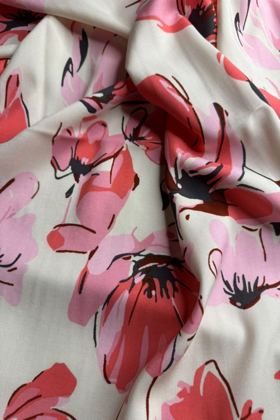 Premium Stone Linen Coral Bloom 2 Piece Unstitched Suit for Women