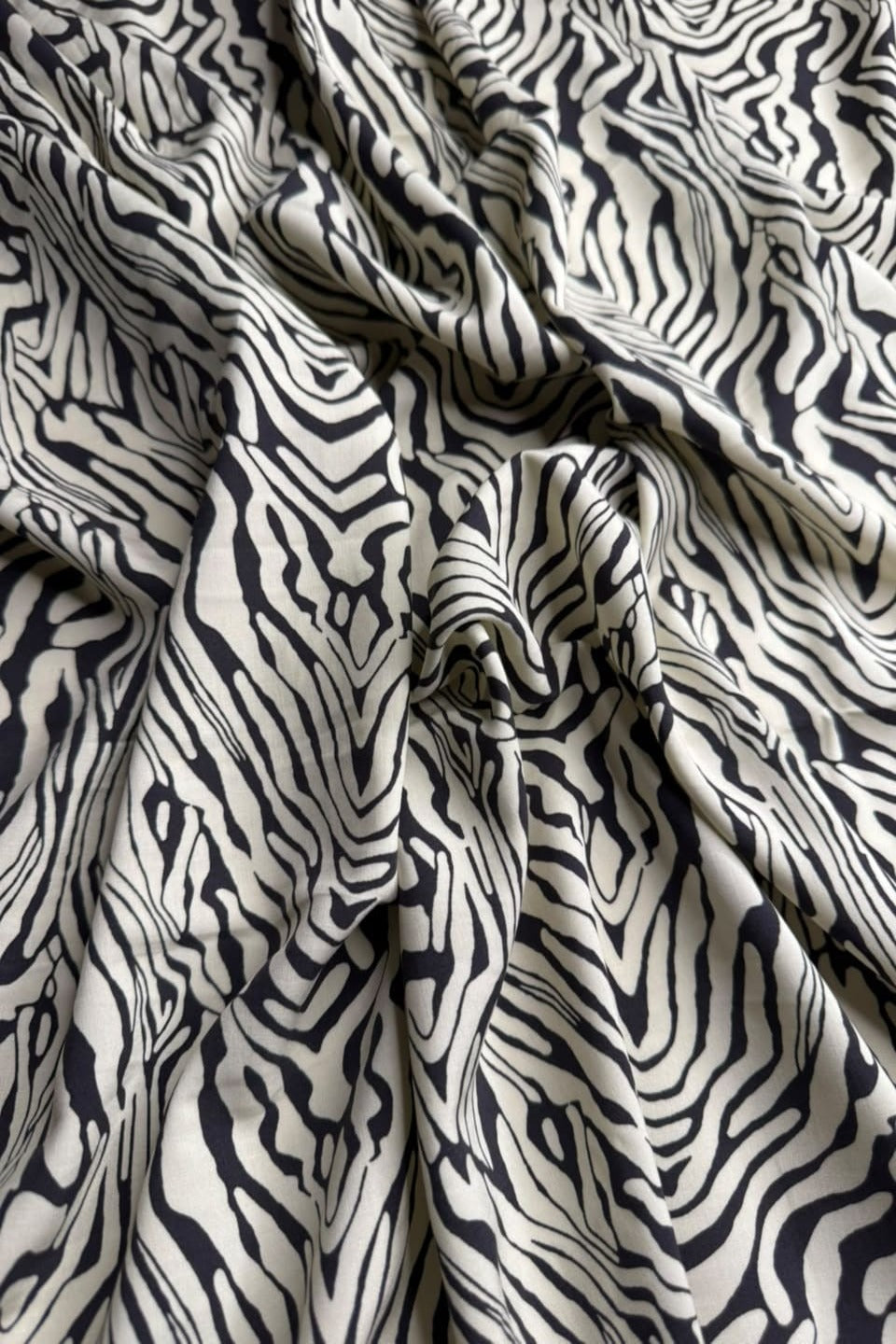 Premium Stone Linen Wild Zebra 2 Piece Unstitched Suit for Women