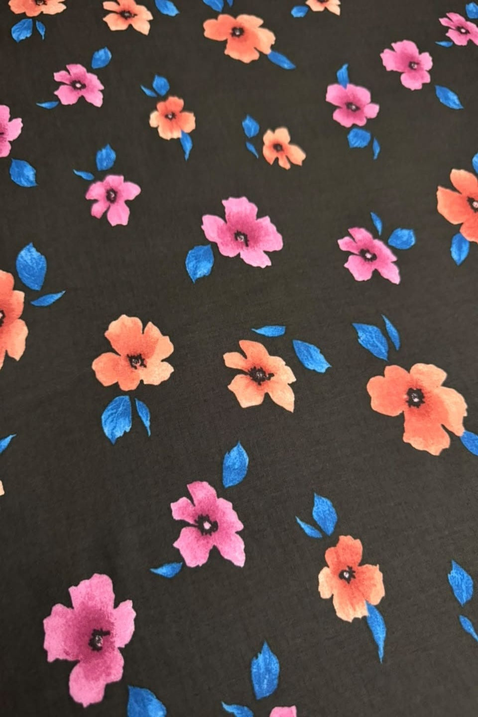Premium Stone Linen Midnight Blossom 2 Piece Unstitched Suit for Women