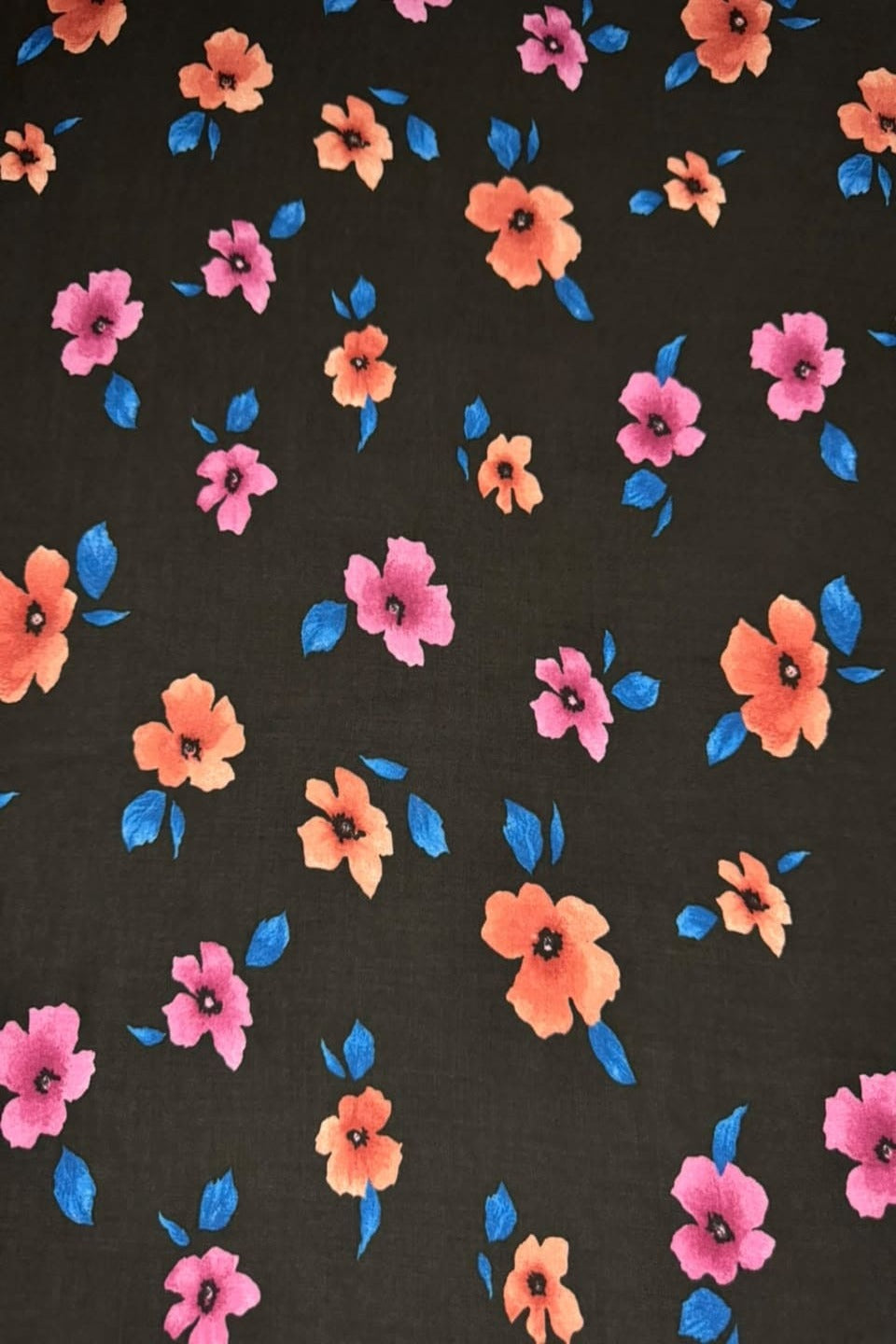Premium Stone Linen Midnight Blossom 2 Piece Unstitched Suit for Women