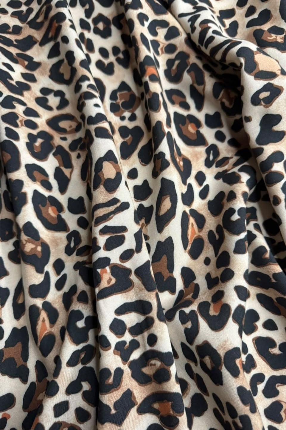 Premium Stone Linen Desert Leopard 2 Piece Unstitched Suit for Women