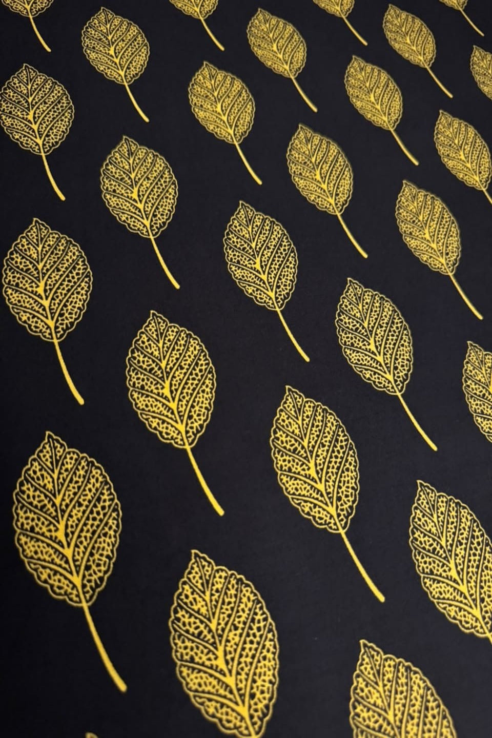 Premium Stone Linen Navy Gold Leaf 2 Piece Unstitched Suit for Women
