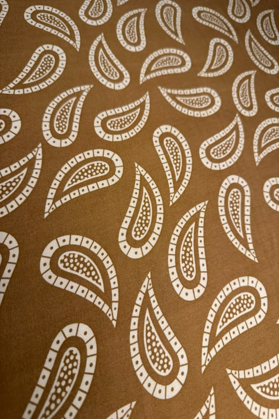 Premium Stone Linen Mustard Paisley 2 Piece Unstitched Suit for Women